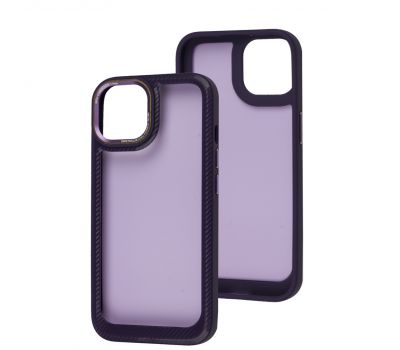Чохол для iPhine 15 Carbon style purple