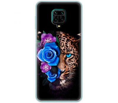 Чохол для Xiaomi Redmi Note 9S/9 Pro MixCase Леопард у квітах