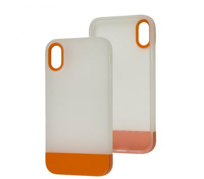 Чохол для iPhone Xr Bichromatic matte/orange
