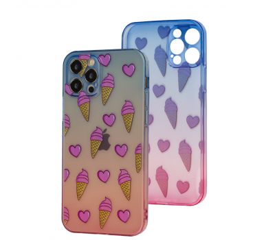 Чохол для iPhone 12 Pro Wave Sweet blue / pink / ice-cream