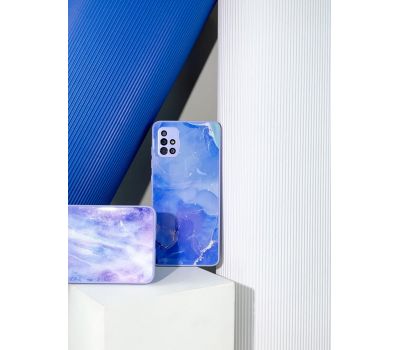 Чохол для Samsung Galaxy A71 (A715) Marble Clouds turquoise 3392488