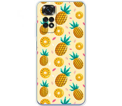 Чохол для Xiaomi Redmi Note 11 / 11s MixCase pineapples yellow