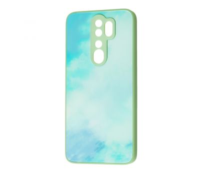 Чохол для Xiaomi Redmi Note 8 Pro Marble Clouds turquoise