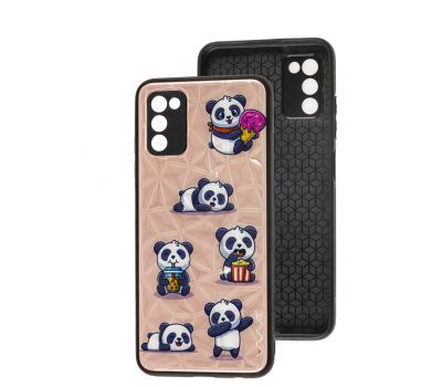 Чохол для Samsung Galaxy A03s (A037) Wave Majesty baby panda / light pink