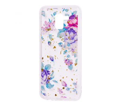 Чохол для Samsung Galaxy J6 2018 (J600) Flowers Confetti "квіти"