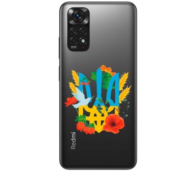 Чохол для Xiaomi Redmi Note 11 / 11s MixCase патріотичні герб у квітах