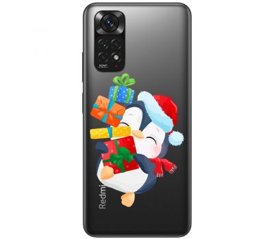 Чохол для Xiaomi Redmi Note 11 / 11s MixCase Новий рік пінгвін з подарунками