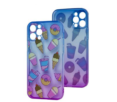 Чохол для iPhone 12 Pro Wave Sweet blue / purple / soda