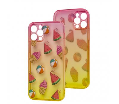 Чохол для iPhone 12 Pro Wave Sweet red/ yellow / watermelon