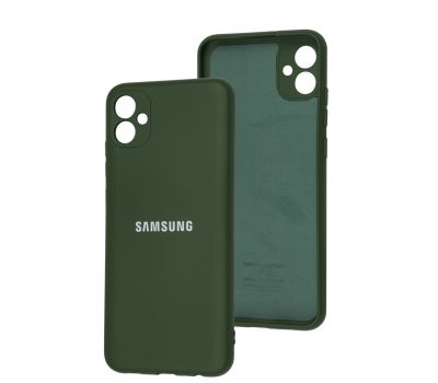 Чохол для Samsung Galaxy A04E (A042) Full camera зелений / dark green