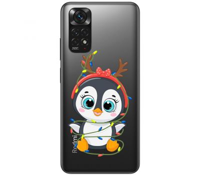 Чохол для Xiaomi Redmi Note 11 / 11s MixCase Новий рік пінгвін у гірлянді