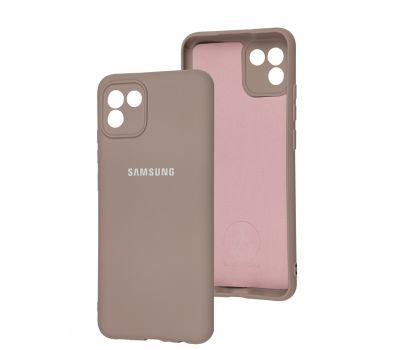 Чохол для Samsung Galaxy A03 (A035) Silicone Full camera pink sand