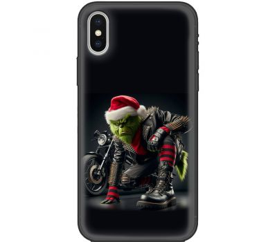 Чохол для iPhone Xs Max MixCase Новий рік Грінч байкер