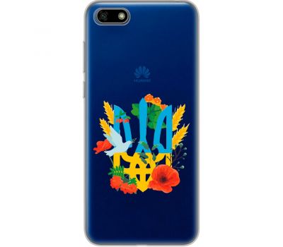 Чохол для Huawei Y5 2018 MixCase патріотичні герб у квітах