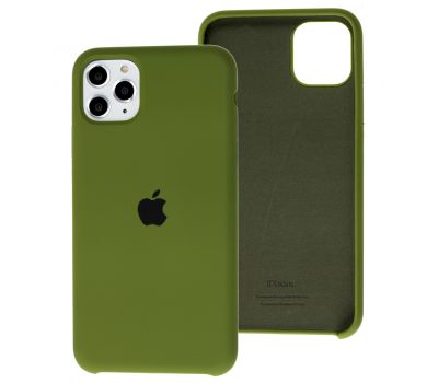 Чохол silicone для iPhone 11 Pro Max case армійський зелений