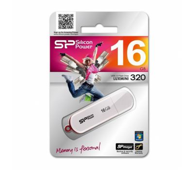Флешка USB 2,0 Silicon Power LuxMini 320 16GB White SP016GBUF2320V1W