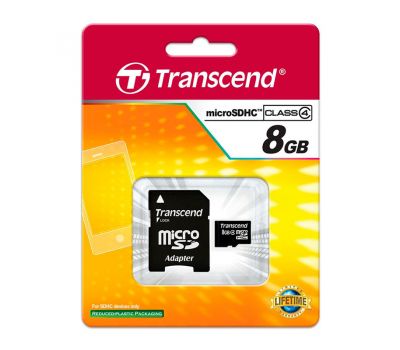 Карта пам'яті Transcend MicroSDHC 8GB TS8GUSDHC4