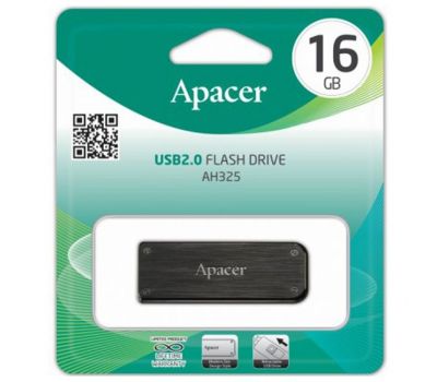 Флешка USB 2.0 Apacer AH325 16Gb чорний 340497