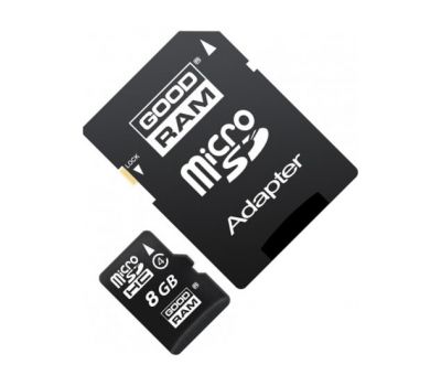 Карта пам'яті micro SD Goodram 8 Gb class 4+ SD adapter