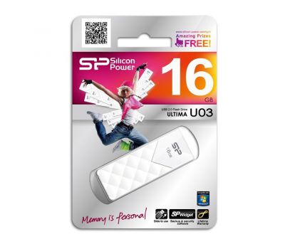 USB 2.0 Flash Silicon Power Ultima U03 16Gb білий SP016GBUF2U03V1W