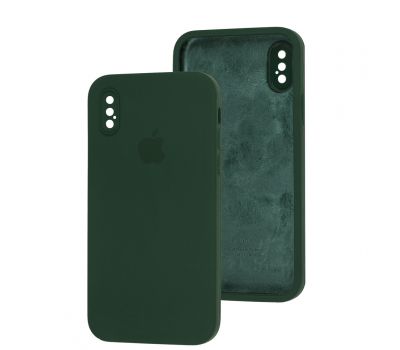 Чохол для iPhone X / Xs Square Full camera dark green