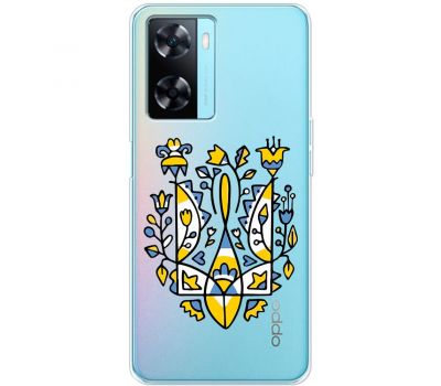 Чохол для Oppo A57s MixCase патріотичні герб із квітів