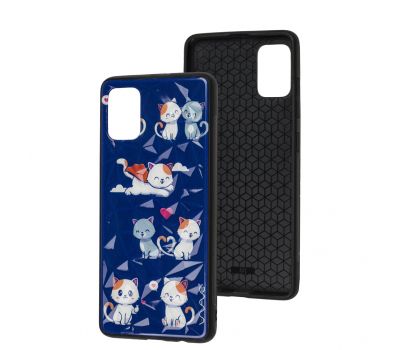 Чохол для Samsung Galaxy A51 (A515) Wave Majesty kitty in love / midnight blue