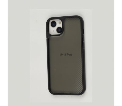 Чохол для iPhone 15 Plus Berlia carbon fiber чорний 3401541