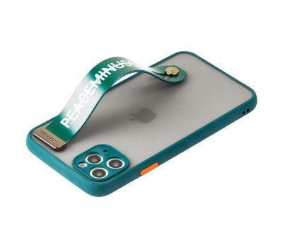 Чохол для iPhone 11 Pro Max WristBand peace зелений 3402161