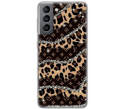 Чохол для Samsung Galaxy S21 FE (G990) MixCase Леопард Louis Vuitton