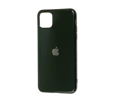 Чохол для iPhone 11 Pro Max Silicone case (TPU) темно-зелений