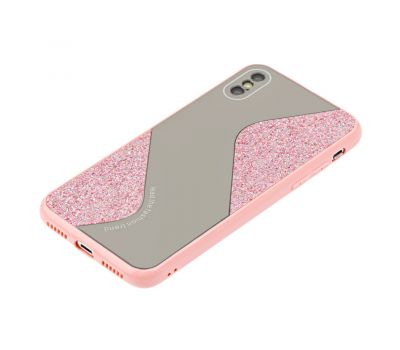 Чохол для iPhone X / Xs Shine mirror рожевий 3403392