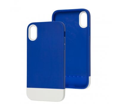 Чохол для iPhone Xr Bichromatic navy blue / white