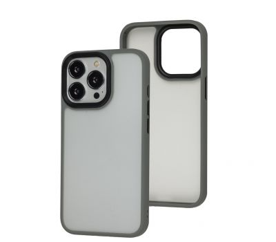 Чохол для iPhone 13 Pro Shadow Matte Metal Buttons сірий 3405096
