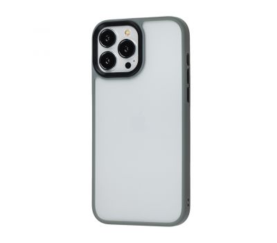 Чохол для iPhone 13 Pro Shadow Matte Metal Buttons сірий