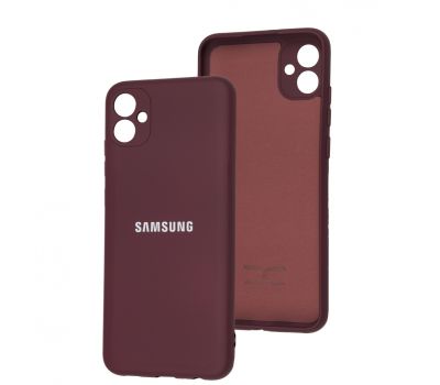 Чохол для Samsung Galaxy A04E (A042) Full camera бордовий