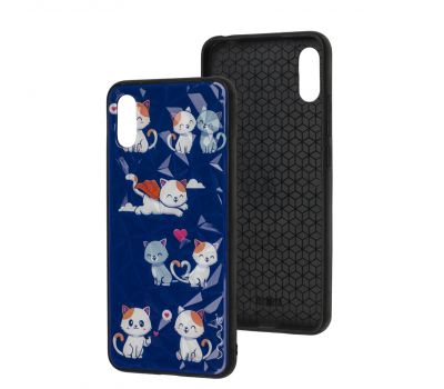 Чохол для Xiaomi Redmi 9A Wave Majesty kitty in love / midnight blue