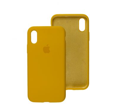 Чохол для iPhone X / Xs Silicone Full жовтий / sunflower