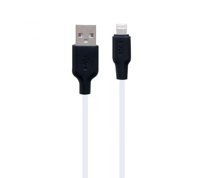 Кабель USB Hoco X21 Plus Silicone lightning 2.4A 1m білий 3406116