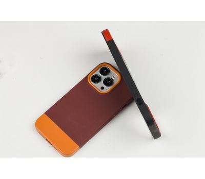Чохол для iPhone 13 Pro Bichromatic brown burgundy/orange 3406242