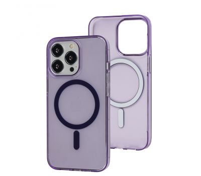 Чохол для iPhone 13 Pro Clear color MagSafe purple