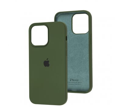 Чохол для iPhone 14 Pro Max Square Full silicone зелений / cyprus green