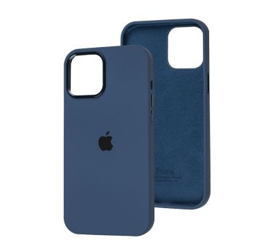 Чохол для iPhone 12 Pro Max New silicone Metal Buttons navy blue