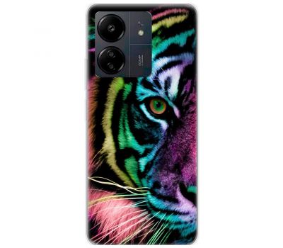 Чохол для Xiaomi Redmi 13C MixCase звірі кольоровий тигр