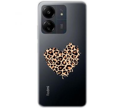 Чохол для Xiaomi Redmi 13C MixCase Леопард серце