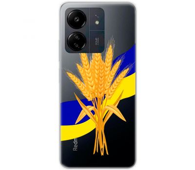 Чохол для Xiaomi Redmi 13C MixCase патріотичні пшениця з України