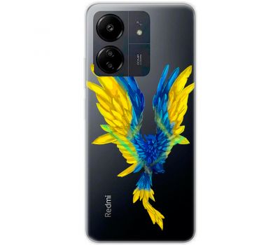 Чохол для Xiaomi Redmi 13C MixCase патріотичні жовто-синій птах