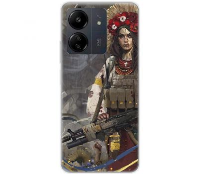 Чохол для Xiaomi Redmi 13C MixCase патріотичні дівчина воїн