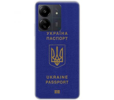 Чохол для Xiaomi Redmi 13C MixCase патріотичні Україна паспорт