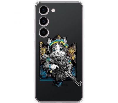 Чохол для Samsung Galaxy S23 (S911) MixCase патріотичні кіт захисник